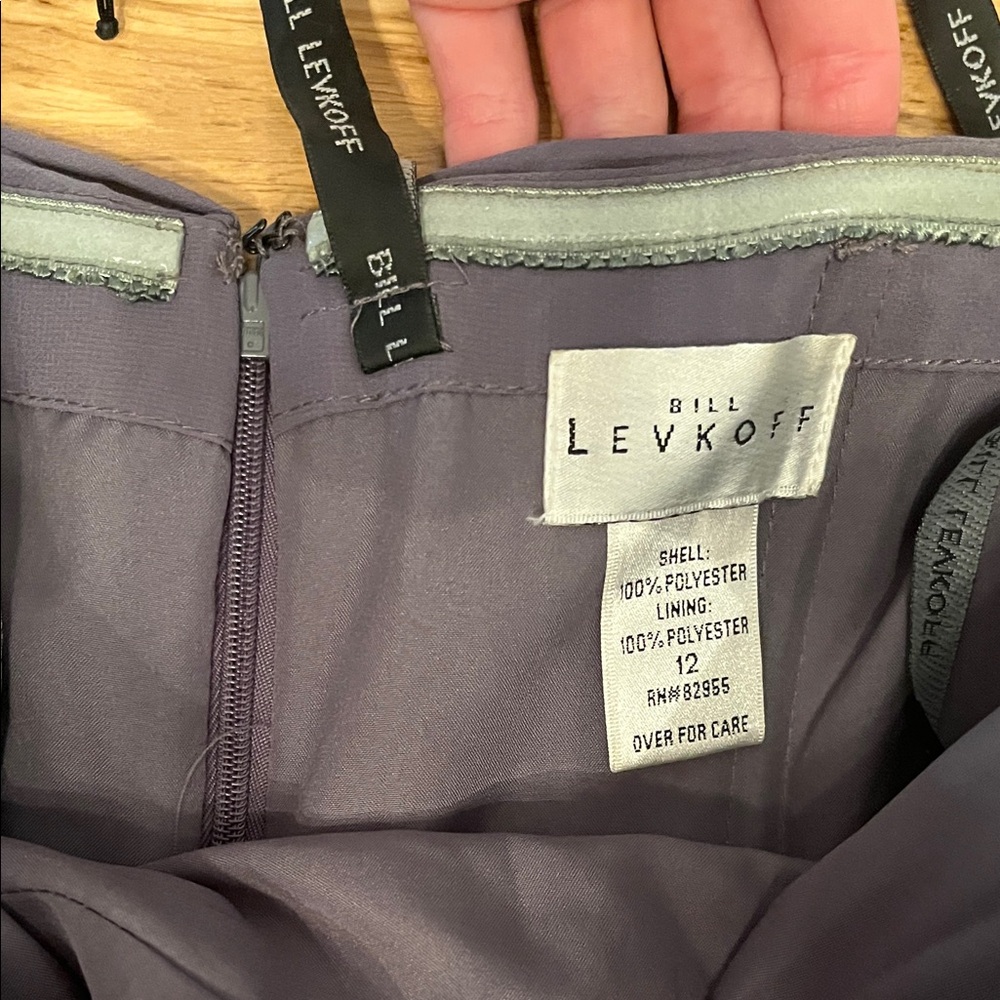 Bill Levkoff Strapless Gown in Deep Lavender - Picture 3 of 3